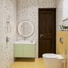Bathroom Design With White And Yellow Tiles - Livspace
