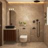 8X5 Ft Brown Marble Bathroom Design - Livspace