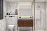 9X7 Ft Marble And Terrazzo-Tiled Bathroom Design - Livspace