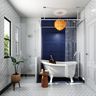 Herringbone White Tile Design - Livspace