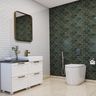 Ceramic Green And White Bathroom Tiles - Livspace