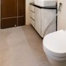Rectangular Beige Flooring Tiles For Bathrooms - Livspace