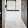 White And Grey Flooring With A Glossy Finisn - Livspace