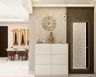 Foyer Design With Frosty White Storage Unit - Livspace