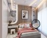 Kids' Room Design With A Double Bed And Sliding Wardrobe - Livspace