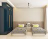 Kids' Room Design With Twin Beds And Drawer Storage - Livspace
