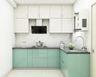 L-Shaped Modular Kitchen Design With Spacious Cabinets - Livspace