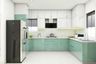 U-Shaped Modular Kitchen Design With Loft Storage - Livspace