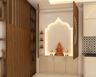 Mandir Design With CNC-Cut Pattern - Livspace