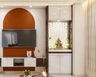 5x2x9 Ft Mandir Design With Frosty White Base and Wall Units - Livspace