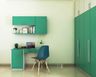 Study Room With Green Caribe SF Laminates - Livspace