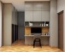 Dove Grey Study Room Design - Livspace