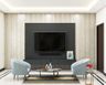 Grey TV Unit Design With Drawers - Livspace