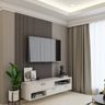 Wall-Mounted White TV Unit For Living Rooms - Livspace