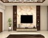 Wall-Mounted TV Unit With Open Shelves - Livspace