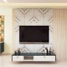 Wall-Mounted White TV Unit With Drawers - Livspace