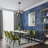 Abstract Blue Wallpaper Design For Dining Halls - Livspace