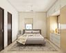 9X9 Ft Beige Art Deco Bedroom Wallpaper - Livspace