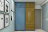 7x2x9 Ft Blue And Yellow 2-Door Wardrobe - Livspace