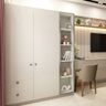 2-Door Swing Wardrobe Design With Open Shelves - Livspace
