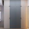 Grey And White 4-Door Swing Wardrobe Design - Livspace
