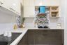 Modular L-Shaped Kitchen Design with Brown Cabinets
