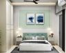 Guest Bedroom Design with Dual Tone Wall Paint
