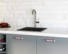 Black Quartz Single Bowl Top Mount Kitchen Sink Design