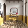 Square flooring tiles design in brown colour