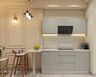Grey And White Parallel Modular Kitchen Design