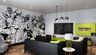 Avengers-themed wallpaper in black and white for dramatic living rooms -Livspace
