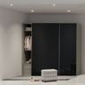 High Gloss Black Sliding Wardrobe Design