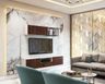 Modern TV Unit Design With Marble Back Panel - Livspace