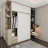 2-Door Sliding Wardrobe in White