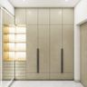 Modern 4-Door Swing Wardrobe in Irish Cream - Livspace