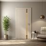 Minimal Door Design with Swing Single Bedroom Entrance Matte Finish Setup