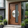Contemporary Entrance Door Design with Matte Finish and Wider Frame