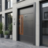 Swing Single Door Contemporary Entrance Door Design with Matte Finish