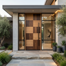 Contemporary Entrance Door Design with Swing Single Matte Finish