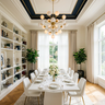 Contemporary Painted Gypsum Peripheral False Ceiling Design with Cove Lights