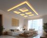 Contemporary False Ceiling Design with Double Layer Painted Gypsum Structure