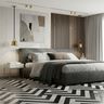 Contemporary Flooring Design with Diagonal Herringbone Plank Layout Setup