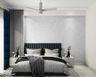 Modern Guest Bedroom Design with Upholstered Headboard and Symmetrical Storage