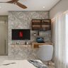 Textured Modern Wallpaper Design with Neutral Tropical Botanical Leaf Patterns