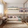 Kids Bedroom Design with Unicorn Motif and Daybed Trundle