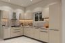 Contemporary L-Shaped Kitchen Design with Quartz Countertops and Patterned Backsplash