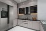 Contemporary U-Shaped Kitchen Design with Granite Counters and Linear Lighting