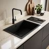 Granite Top Mount Single Bowl Kitchen Sink Design for Countertops