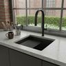Undermount Kitchen Sink Design with Durable Single Quartz Bowl