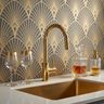 Brass Kitchen Sink Design with Undermount Single Bowl Layout Style